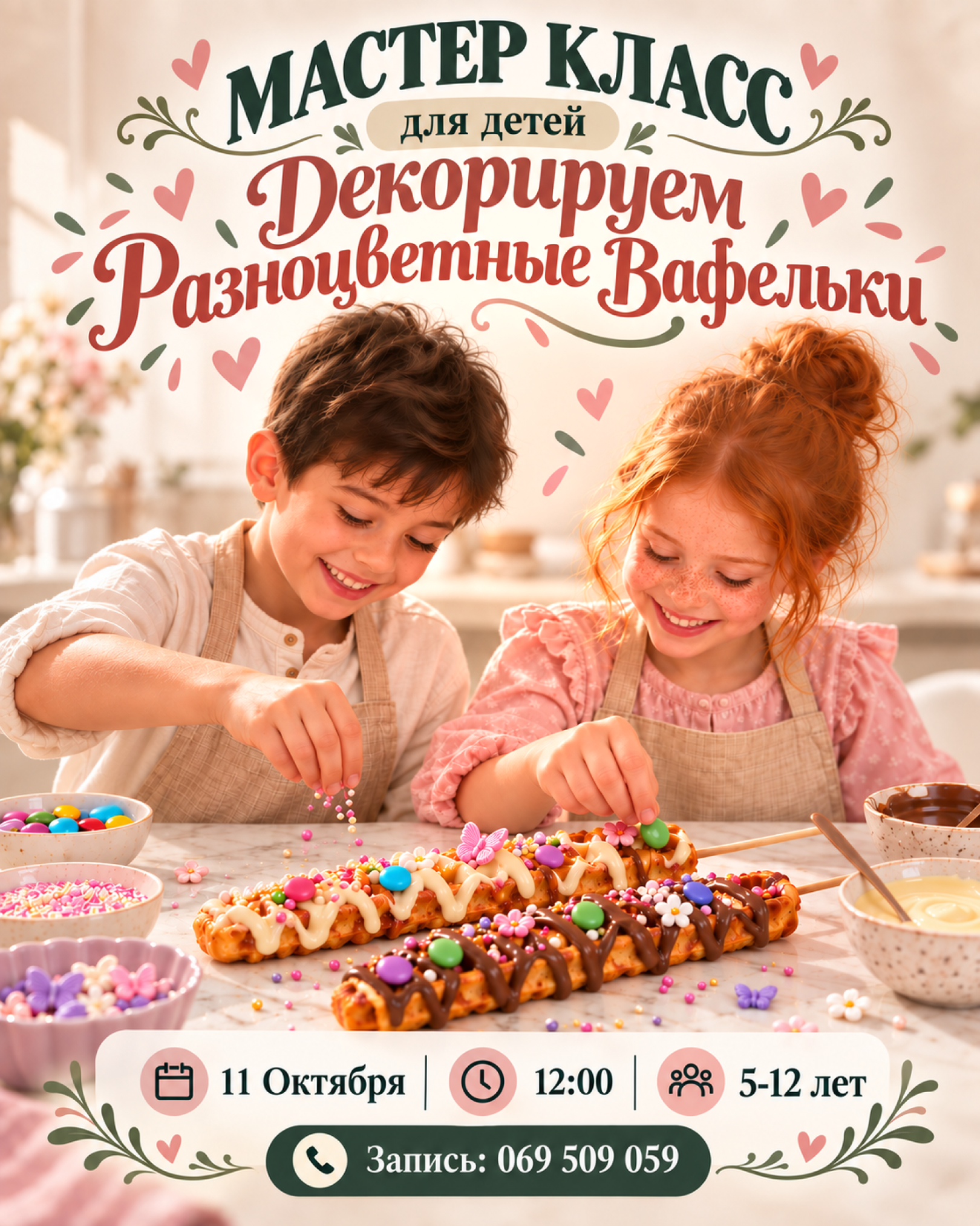 Декорируем Разноцветные Вафельки