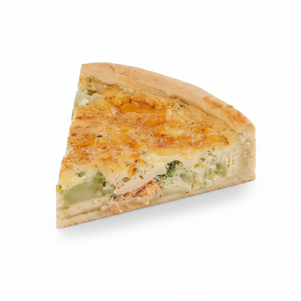 Quiche Lorraine cu Somon și Broccoli, Tastă Artizanală Franceză