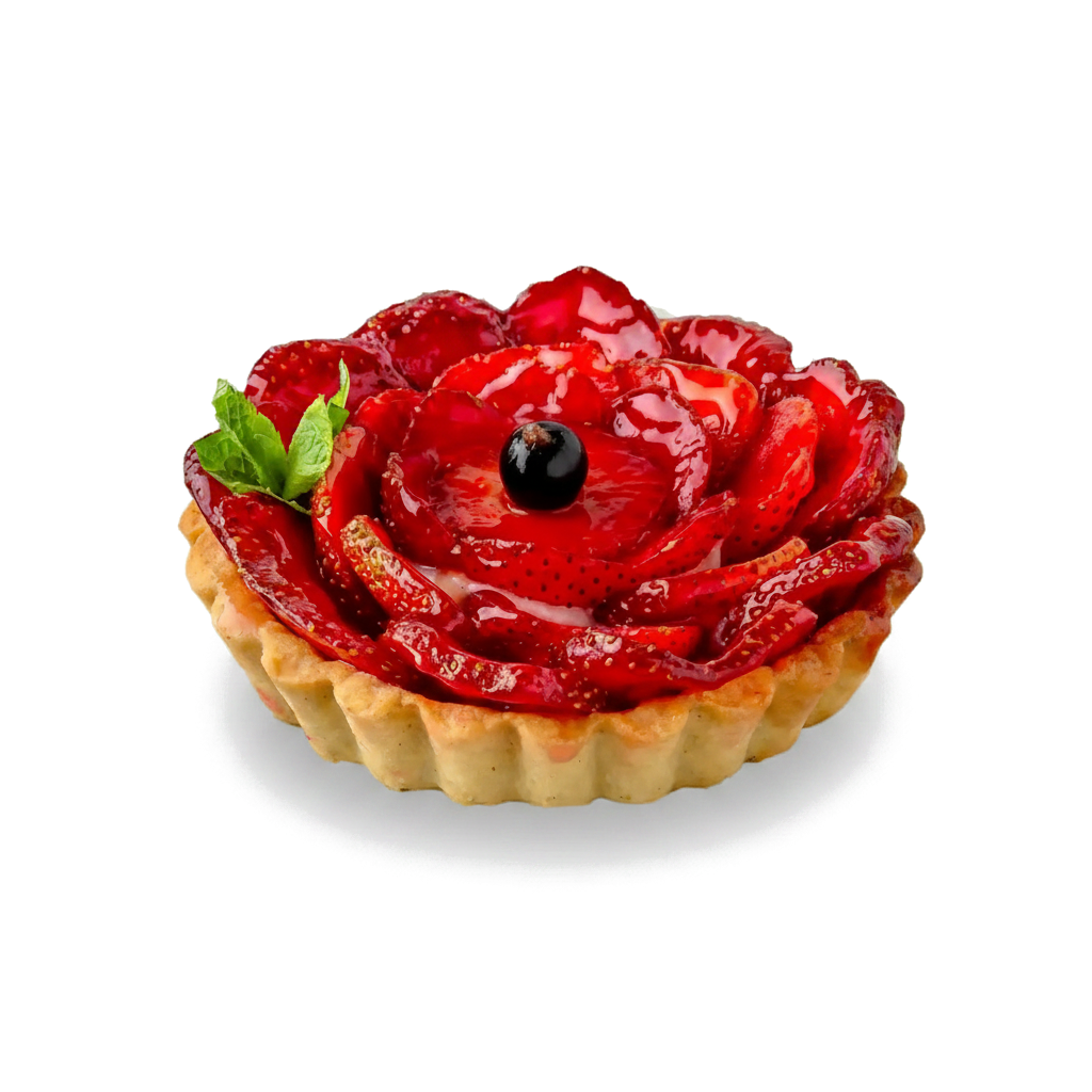 Tarteletă fină cu căpșuni proaspete