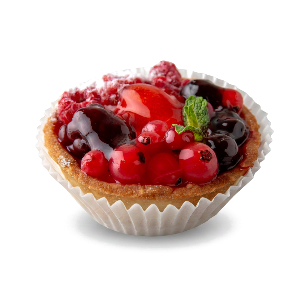 Mini tarteletă cu Cremă de Vanilie și Fructe asortate