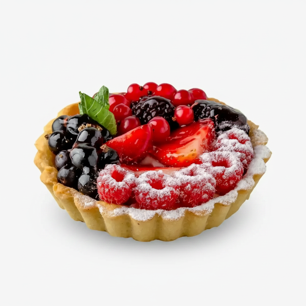 French Berry Tartlet with Vanilla Crème Pâtissière and Mixed Berries