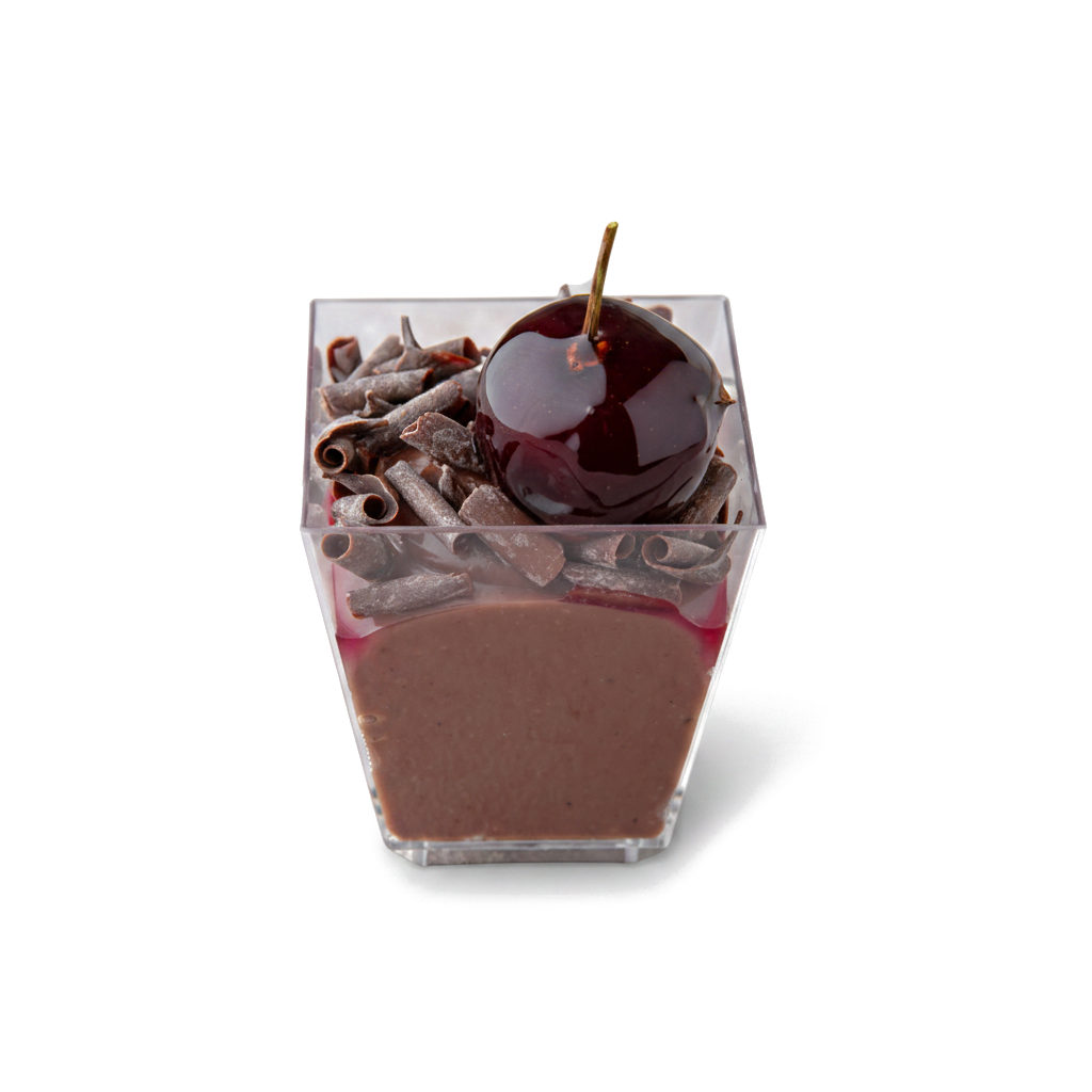 Black Chocolate and Cherry Mousse Verrine