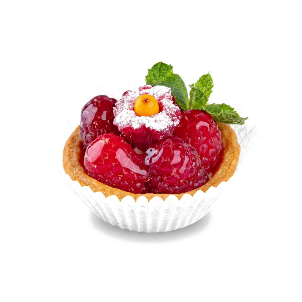 Мини-тарталетка Délice d’Ange с вишней и заварным кремом на песочном тесте