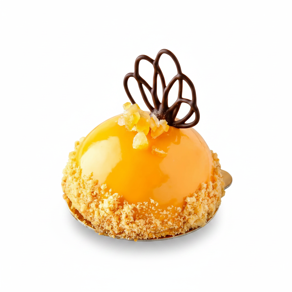 Mousse Mascarpone cu Nucleu de Caise și Fructul Pasiunii, Délice d'Ange
